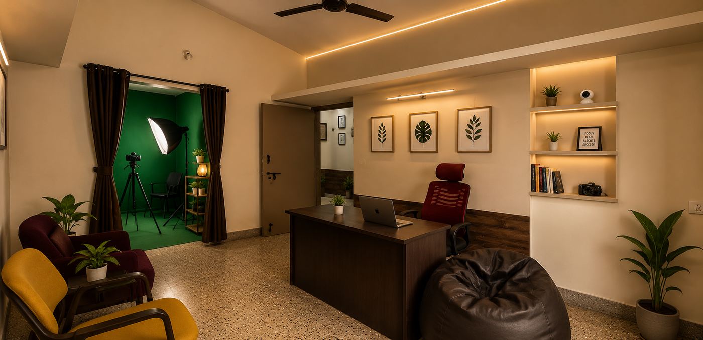 Strategy cabin at AK Tech Park, Coimbatore, where our seo team works